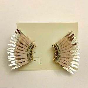 MINI MADELINE STUD EARRINGS IVORY ROSEGOLD